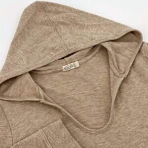 Barefoot Dreams Malibu Collection Luxe Lounge Womens Large Beige Baja Hoodie